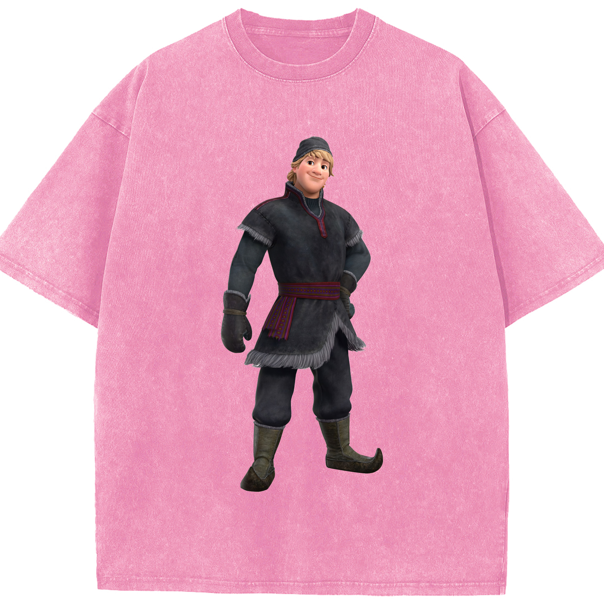 （画像用） アナと雪の女王 アンナ エルサ Frozen Anna Elsa 綿100% ヴィンテージ風 半袖Tシャツ（フロントプリント）